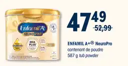 Familiprix ENFAMIL A+ NeuroPro 587 g tub powder offer