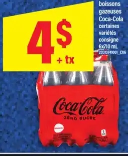 Maxi BOISSONS GAZEUSES COCA-COLA, 6x710 mL offer