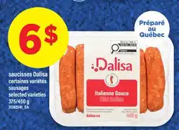 Maxi SAUCISSES DALISA | SAUSAGES, 375/450 G offer