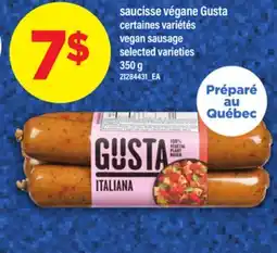 Maxi SAUCISSE VÉGANE GUSTA | VEGAN SAUSAGE, 350 G offer