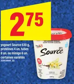 Maxi YOGOURT SOURCE, 630 G, PROTÉINES, 4 UN. TUBES 8 UN. OU MINIGO, 6 UN offer