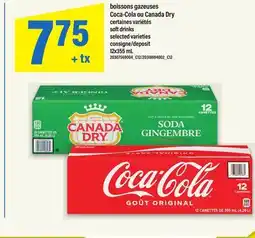 Maxi boissons gazeuses Coca-Cola ou Canada Dry | soft drinks offer