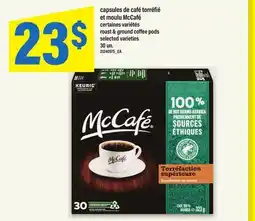 Maxi CAPSULES DE CAFÉ TORRÉFIÉ ET MOULU MCCAFÉ, 30 UN. | ROAST & GROUND COFFEE PODS offer