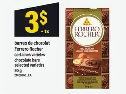 Maxi BARRES DE CHOCOLAT FERRERO ROCHER | CHOCOLATE BARS, 90 G offer