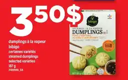 Maxi DUMPLINGS À LA VAPEUR BIBIGO |STEAMED DUMPLINGS, 187 G offer