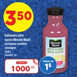 Maxi BOISSONS ZÉRO SUCRE MINUTE MAID, 1,54 L offer