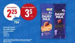 Maxi BARRES DE CHOCOLAT DAIRY MILK CADBURY, 90/100 g offer