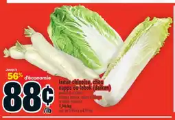 Super C laitue chinoise, chou nappa ou lobok (daikon) offer