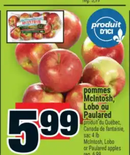Super C pommes McIntosh, Lobo ou Paulared | McIntosh, Lobo or Paulared apples offer