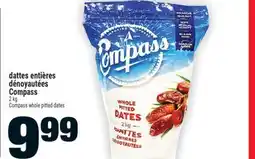 Super C dattes entières dénoyautées Compass | Compass whole pitted dates offer