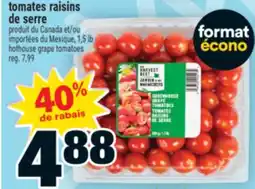 Super C tomates raisins de serre offer