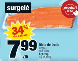 Super C filets de truite | trout fillets offer