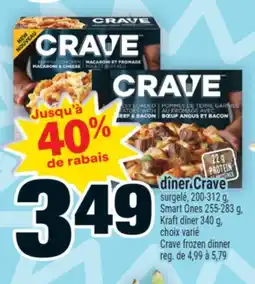Super C dîner Crave | Crave frozen dinner offer