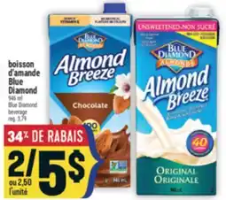 Marché Adonis BOISSON D'AMANDE BLUE DIAMOND | BLUE DIAMOND BEVERAGE offer
