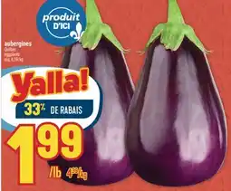 Marché Adonis aubergines | eggplants offer
