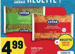 Marché Adonis LENTILLES CEDAR | CEDAR LENTILS offer