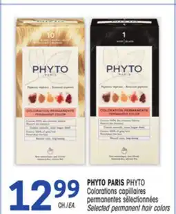 Uniprix PHYTO PARIS PHYTO Colorations capillaires permanentes sélectionnées/Selected permanent hair colors offer