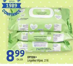 Uniprix OPTION+ Lingettes/Wipes offer
