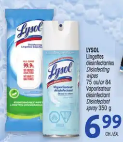 Uniprix LYSOL Lingettes désinfectantes Vaporisateur désinfectant/Disinfectant spray offer