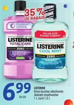 Uniprix LISTERINE Rince-bouches sélectionnés/Selected mouthwashes offer