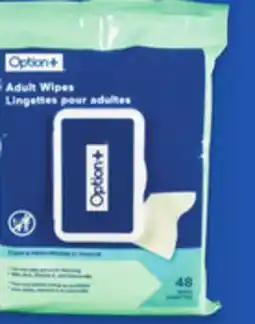 Uniprix OPTION+ Lingettes pour adultes/ Adult wipes offer