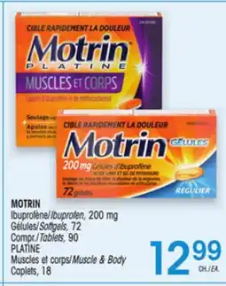 Uniprix MOTRIN Ibuprofène/Ibuprofen, PLATINE Muscles et corps/Muscle & Body Caplets offer
