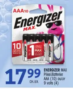 Uniprix ENERGIZER MAX Piles/Batteries offer