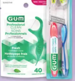 Uniprix SUNSTAR G·U·M Brosses à dents ou accessoires sélectionnés/Selected toothbrushes or accessories offer