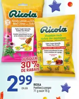 Uniprix RICOLA Pastilles/Lozenges offer