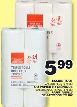 Marches Tradition VALEUR PLUS (6.) VALEUR PLUS TRIPLE (8.) PAPER TOWELS OR BATHROOM TISSUE offer