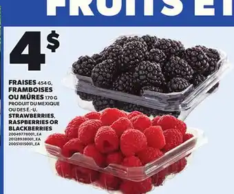 Provigo STRAWBERRIES, 454 G, RASPBERRIES OR BLACKBERRIES, 170 G offer