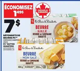 Provigo PC BUTTER QUARTERS, 454 G offer