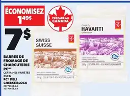 Provigo PC DELI CHEESE BLOCK, 250 G offer