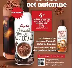 Provigo CRÈME FOUETTÉ AU CHOCOLAT VÉRITABLE, 225 G offer
