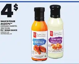 Provigo PC WING SAUCE, 350/354 ML offer