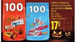 Provigo COLLATIONS MULTIPLES DE CHOCOLATS ET DE FRIANDISES SANS ARACHIDES DE HERSHEY, 100 UN., 962 - 1,2 KG offer