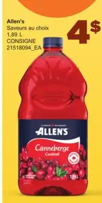 Provigo ALLEN'S SAVEURS AU CHOIX, 1,89 L offer