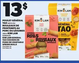 Provigo KIM LAM GENERAL TAO CHICKEN OR PORK, 400 G OR VEGETABLE SPRING ROLLS, 300 G offer