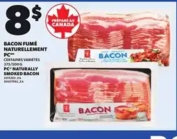Provigo PC NATURALLY SMOKED BACON, 375/500 G offer