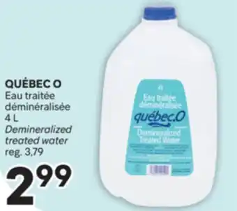 Brunet QUÉBEC O Eau traitée déminéralisée offer