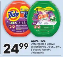 Brunet GAIN, TIDE Détergents à lessive sélectionnés offer