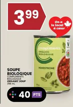 Rachelle-Bery Grocery COMPLIMENTS ORGANIC SOUP offer