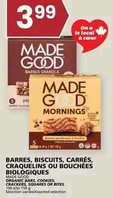 Rachelle-Bery Grocery MADE GOOD ORGANIC BARS, COOKIES, CRACKERS, SQUARES OR BITES offer