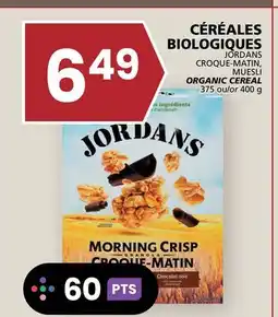 Rachelle-Bery Grocery JORDANS CROQUE-MATIN, MUESLI ORGANIC CEREAL offer