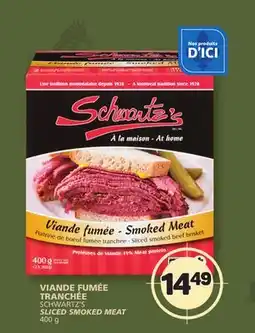 Marché Bonichoix SCHWARTZ'S SLICED SMOKED MEAT offer