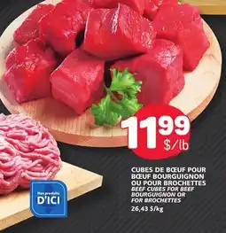 Marché Bonichoix BROCHETTES BEEF CUBES BEEF CUBES offer