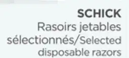 Proxim SCHICK Selected disposable razors offer