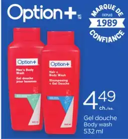 Proxim OPTION+ Body wash offer