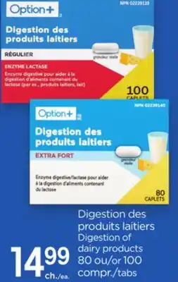 Proxim OPTION+ Digestion of dairy products offer