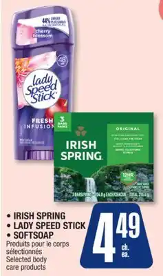 Jean Coutu • IRISH SPRING • LADY SPEED STICK • SOFTSOAP Selected body care products offer